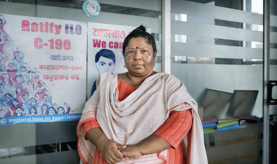 Kalpona Akter at her office. She is a labour activist from Bangladesh. She is the founder and executive director of the Bangladesh Center for Workers Solidarity
