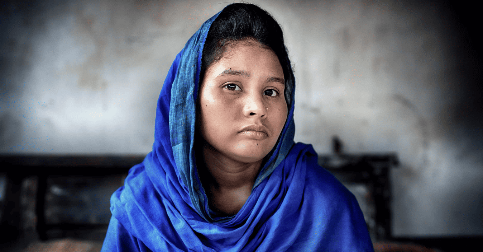 Garment worker, Irin, photographed at her home in Dhaka. Photo credit: Fabeha Monir/Oxfam